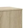 Soportes de plantas madera ingeniería roble Sonoma 33x33x100 cm de , Soportes para macetas - Ref: Foro24-852953, Precio: 65,2...