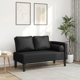 Sofá diván con cojines cuero sintético negro by , Daybeds - Ref: Foro24-4007563, Price: 147,91 €, Discount: %