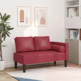 Sofá diván con cojines cuero sintético rojo tinto by , Daybeds - Ref: Foro24-4007568, Price: 170,99 €, Discount: %