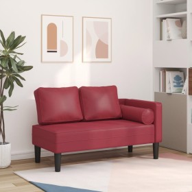 Sofá diván con cojines cuero sintético rojo tinto by , Daybeds - Ref: Foro24-4007568, Price: 173,73 €, Discount: %