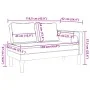 Chaiselongue-Sofa mit roten Kunstlederkissen. von , Tagesbetten - Ref: Foro24-4007568, Preis: 170,99 €, Rabatt: %