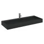 Lavabo de fundición de mineral/mármol negro mate 120x46x11 cm by , Sinks - Ref: Foro24-155983, Price: 304,76 €, Discount: %