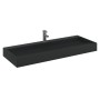 Lavabo de fundición de mineral/mármol negro mate 120x46x11 cm by , Sinks - Ref: Foro24-155983, Price: 319,44 €, Discount: %