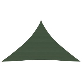 Toldo de vela verde oscuro HDPE 160 g/m² 3x3x4,2 m