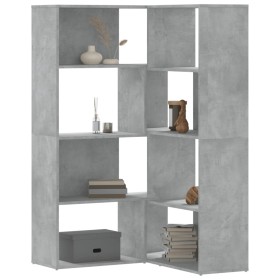 Estantería esquina 4 niveles madera gris hormigón 85x85x140 cm by , Bookcases and shelves - Ref: Foro24-3307813, Price: 161,0...
