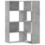 Eckregal 4 Ebenen aus grauem Holz und Beton 85x85x140 cm von , Bücherregale und Regale - Ref: Foro24-3307813, Preis: 161,04 €...
