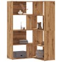 Estantería esquina 4 niveles madera roble artisan 85x85x140 cm de , Librerías y estanterías - Ref: Foro24-3307818, Precio: 22...