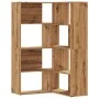 Estantería esquina 4 niveles madera roble artisan 85x85x140 cm by , Bookcases and shelves - Ref: Foro24-3307818, Price: 218,5...
