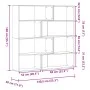 Estantería esquina 4 niveles madera roble artisan 85x85x140 cm by , Bookcases and shelves - Ref: Foro24-3307818, Price: 218,5...