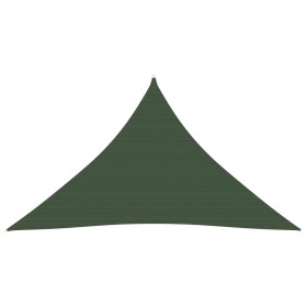 Toldo de vela verde oscuro HDPE 160 g/m² 4x4x5,8 m