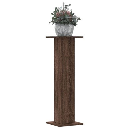 Pflanzenständer 2 Stück braunes Eichenholz 30x30x95 cm von , Topfständer - Ref: Foro24-3307879, Preis: 78,58 €, Rabatt: %