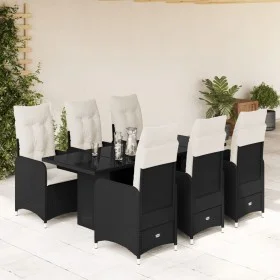 Set de mesa y sillas de jardín 7 pzas y cojines ratán PE negro von , Gartensets - Ref: Foro24-3276996, Preis: 911,37 €, Rabat...