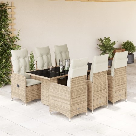 Set de mesa y sillas de jardín 7 pzas y cojines ratán PE beige von , Gartensets - Ref: Foro24-3277104, Preis: 974,17 €, Rabat...