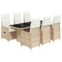 Set de mesa y sillas de jardín 7 pzas y cojines ratán PE beige von , Gartensets - Ref: Foro24-3277104, Preis: 974,17 €, Rabat...