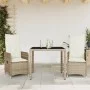 Mesita y sillas jardín 3 pzas y cojines ratán sintético beige de , Conjuntos de jardín - Ref: Foro24-3277095, Precio: 361,41 ...