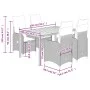 Mesita y sillas jardín 5 pzas y cojines ratán sintético gris von , Gartensets - Ref: Foro24-3277022, Preis: 643,60 €, Rabatt: %