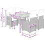 Mesita y sillas jardín 5 pzas y cojines ratán sintético gris by , Garden sets - Ref: Foro24-3277022, Price: 603,40 €, Discoun...