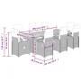Mesita y sillas jardín 9 piezas y cojines ratán sintético gris by , Garden sets - Ref: Foro24-3277277, Price: 1,00 €, Discoun...