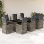 Mesita y sillas jardín 9 piezas y cojines ratán sintético gris by , Garden sets - Ref: Foro24-3277280, Price: 1,00 €, Discoun...