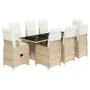 Gartentisch- und Stuhlset 5-teilig mit PE-Rattan-Beige-Kissen. von , Gartensets - Ref: Foro24-3277106, Preis: 1,00 €, Rabatt: %