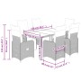 Set de mesa y sillas de jardín 7 pzas y cojines ratán PE negro by , Garden sets - Ref: Foro24-3277138, Price: 865,25 €, Disco...