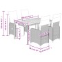 Mesita y sillas jardín 5 pzas y cojines ratán sintético gris de , Conjuntos de jardín - Ref: Foro24-3277159, Precio: 733,20 €...