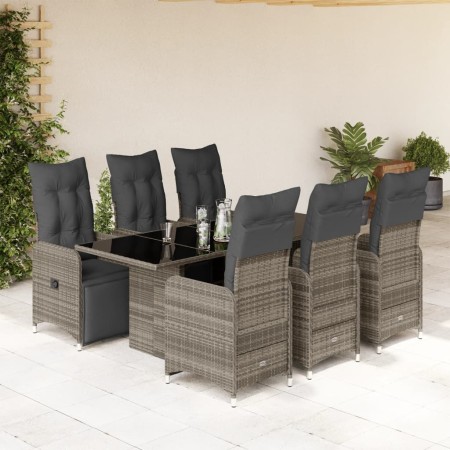 Gartentisch und Stühle 7-teilig und Kissen aus grauem Kunststoff-Rattan. von , Gartensets - Ref: Foro24-3277171, Preis: 1,00 ...