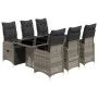 Gartentisch und Stühle 7-teilig und Kissen aus grauem Kunststoff-Rattan. von , Gartensets - Ref: Foro24-3277171, Preis: 1,00 ...