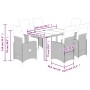 Set de mesa y sillas jardín 7 pzas con cojines ratán PE marrón by , Garden sets - Ref: Foro24-3277190, Price: 890,17 €, Disco...