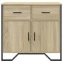 Aparador de madera de ingeniería roble Sonoma 79,5x35,5x74,5 cm by , Sideboards - Ref: Foro24-848545, Price: 84,43 €, Discoun...