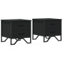 Mesitas de noche 2 uds madera de ingeniería negro 40x41x40 cm by , Nightstands - Ref: Foro24-848505, Price: 90,07 €, Discount: %