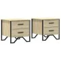 Zwei Nachttische aus Sonoma-Eichenfurnierholz, 40x41x40 cm. von , Nachttische - Ref: Foro24-848507, Preis: 86,03 €, Rabatt: %