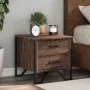Zwei Nachttische aus braunem Eichenfurnierholz, 40x41x40 cm. von , Nachttische - Ref: Foro24-848513, Preis: 89,33 €, Rabatt: %