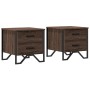 Zwei Nachttische aus braunem Eichenfurnierholz, 40x41x40 cm. von , Nachttische - Ref: Foro24-848513, Preis: 90,77 €, Rabatt: %