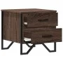 Zwei Nachttische aus braunem Eichenfurnierholz, 40x41x40 cm. von , Nachttische - Ref: Foro24-848513, Preis: 89,33 €, Rabatt: %