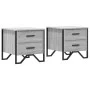 Mesita de noche 2 uds madera ingeniería gris Sonoma 40x41x40 cm by , Nightstands - Ref: Foro24-848511, Price: 88,89 €, Discou...