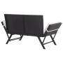 Gartenbank mit schwarzen Kissen aus synthetischem Rattan, 176 cm. von , Gartenbänke - Ref: Foro24-317181, Preis: 184,42 €, Ra...