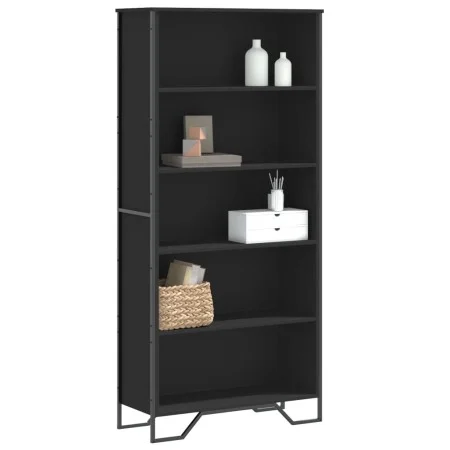 Schwarzes Regal aus Ingenieurholz 80x31x169 cm von , Bücherregale und Regale - Ref: Foro24-3295312, Preis: 93,16 €, Rabatt: %