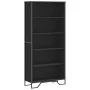 Estantería de madera de ingeniería negra 80x31x169 cm by , Bookcases and shelves - Ref: Foro24-3295312, Price: 93,16 €, Disco...