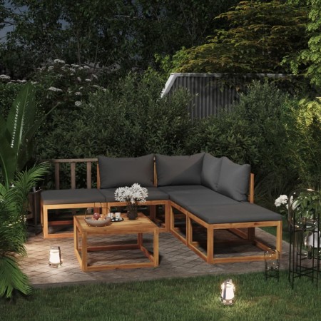 Gartenmöbel-Set, 6-teilig, mit massiven Akazienholz-Möbeln und Kissen. von , Gartensets - Ref: Foro24-3098663, Preis: 553,32 ...