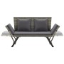 Banco de jardín con cojines ratán sintético gris 176 cm by , garden benches - Ref: Foro24-317183, Price: 244,89 €, Discount: %