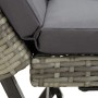 Banco de jardín con cojines ratán sintético gris 176 cm by , garden benches - Ref: Foro24-317183, Price: 244,89 €, Discount: %