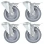 Swivel wheels with pin hole 8 units 100 mm by , Material handling - Ref: Foro24-277866, Price: 47,29 €, Discount: %
