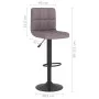 Küchenhocker, 2 Stück, Stoff in Grau-Taupe. von , Küchenhocker - Ref: Foro24-334283, Preis: 138,39 €, Rabatt: %