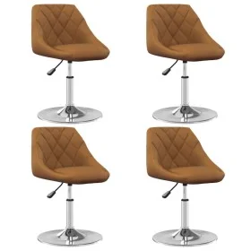Swivel dining chairs 4 units brown velvet by , dining chairs - Ref: Foro24-3088756, Price: 224,12 €, Discount: %