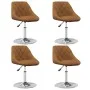 Drehbare Esszimmerstühle, 4 Stück, braunes Samtgewebe. von , Essstühle - Ref: Foro24-3088756, Preis: 224,12 €, Rabatt: %