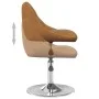 Drehbare Esszimmerstühle, 4 Stück, braunes Samtgewebe. von , Essstühle - Ref: Foro24-3088756, Preis: 224,12 €, Rabatt: %