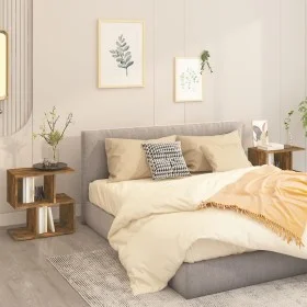 Bedside tables 2 units smoked oak plywood 50x30x51.5cm by , Nightstands - Ref: Foro24-815829, Price: 47,82 €, Discount: %