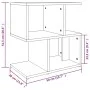 Zwei Nachttische aus geräucherter Eichenholz-Sperrholzplatte, 50x30x51,5 cm. von , Nachttische - Ref: Foro24-815829, Preis: 4...