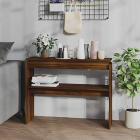 Eichenholz-Konsolentisch aus Sperrholz, braun, 102x30x80 cm. von , Seitentische - Ref: Foro24-815221, Preis: 52,84 €, Rabatt: %